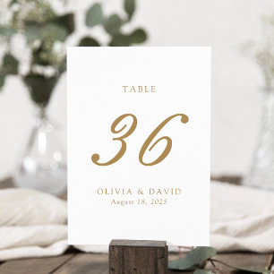 Minimalist Classic Table Number