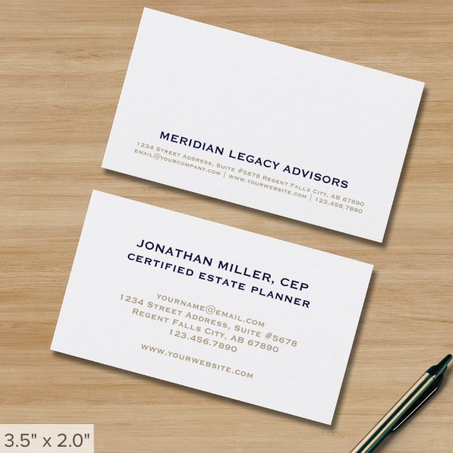 Minimalist Classic Typographic Business Card (Creator Uploaded)