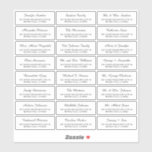 Minimalist classic wedding guest address labels<br><div class="desc">Personalised solid black and white classy elegant wedding guest name and address mailing labels with a chic calligraphy script.</div>