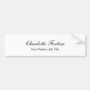 Minimalist Classical Handwriting Script Bumper Sticker