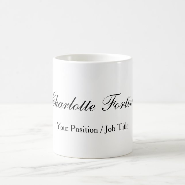 Minimalist Classical Handwriting Script Name Coffee Mug (Center)