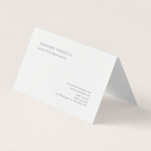 Minimalist Classical Plain Professional Business Card