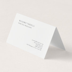 Minimalist Classical Plain Professional Business Card