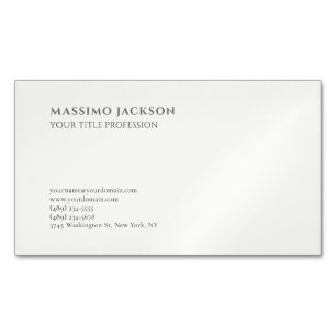 Minimalist Classical Plain Professional Magnetic Business Card