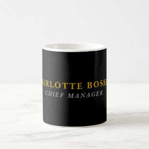 Minimalist Classical Professional Black Gold Colou Coffee Mug