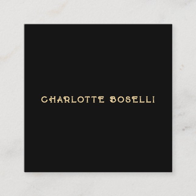 Minimalist Classical Professional Black Gold Colou Enclosure Card (Front)