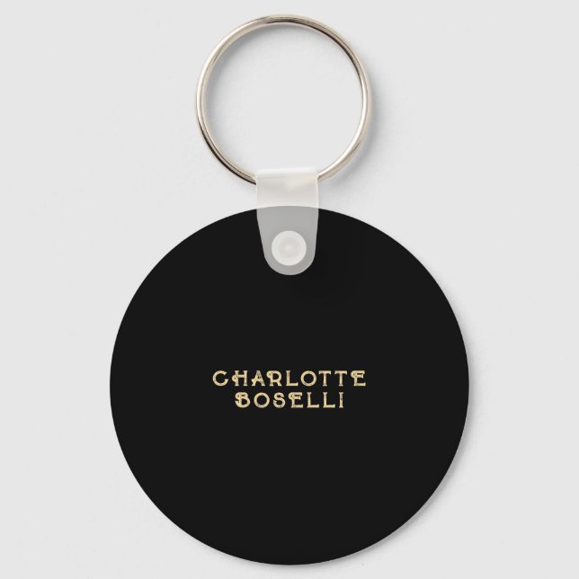 Minimalist Classical Professional Black Gold Colou Key Ring (Front)