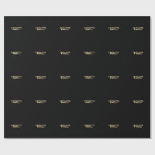 Minimalist Classical Professional Black Gold Colou Wrapping Paper