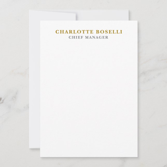Minimalist Classical Professional Gold Color (Front)