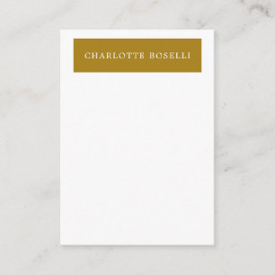 Minimalist Classical Professional Gold Color Enclosure Card
