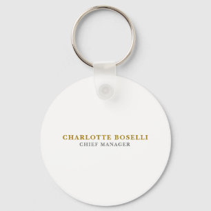 Minimalist Classical Professional Gold Color Key Ring
