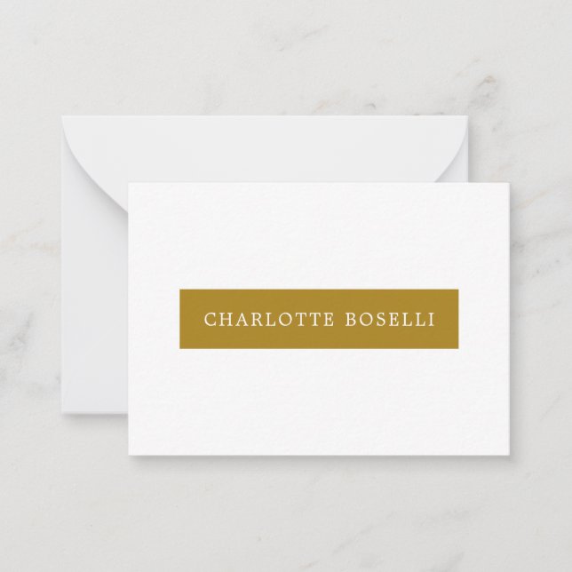 Minimalist Classical Professional Gold Colour Card (Front)