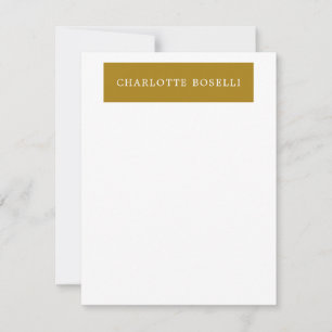 Minimalist Classical Professional Gold Colour Card