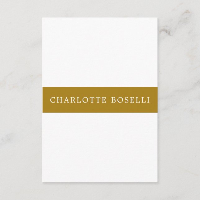 Minimalist Classical Professional Gold Colour Enclosure Card (Front)