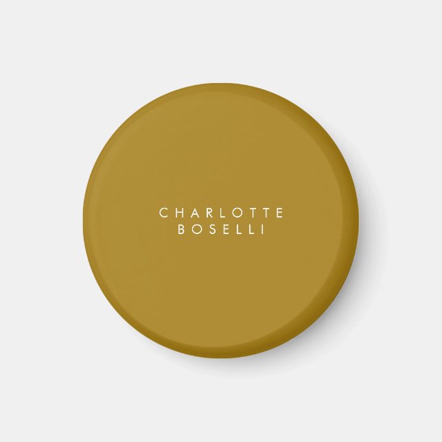 Minimalist Classical Professional Gold Colour Magnet (Front)
