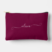 Minimalist Classy Chic Personalised Burgundy Red