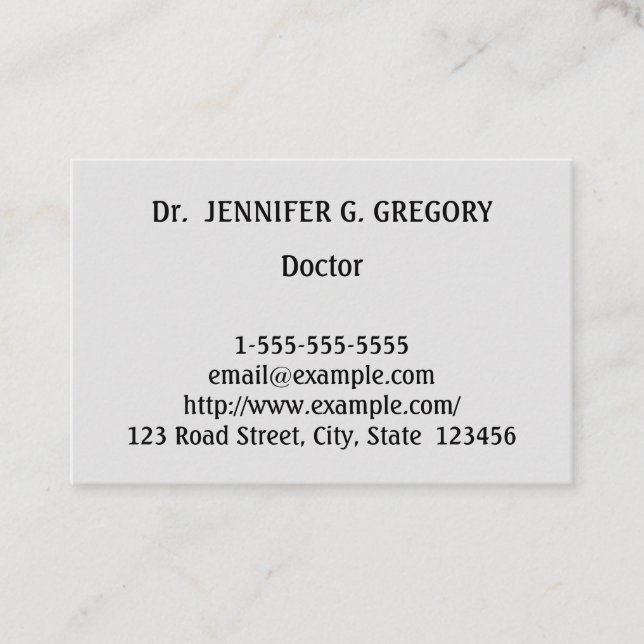 Minimalist & Classy Doctor Business Card (Front)