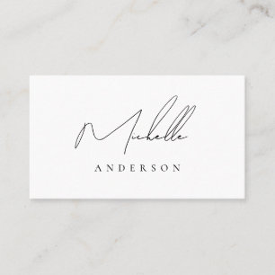 Minimalist Classy Script Business Card