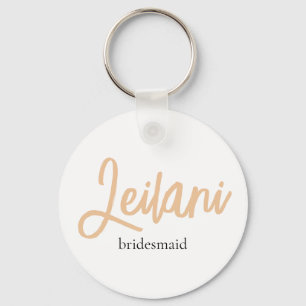 Minimalist Classy Simple Bridesmaid Favour Key Ring