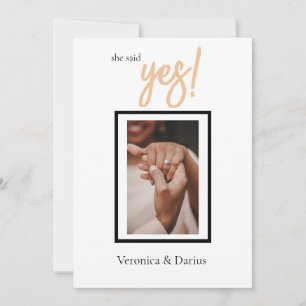 Minimalist Classy Simple Personalised Engagement Invitation