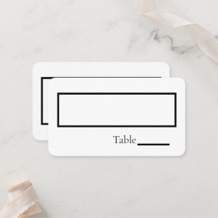 Minimalist Classy Simple Personalised Wedding Flat Place Card