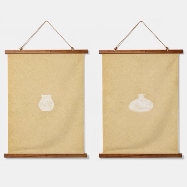 Minimalist clay pots hanging tapestry (Double)