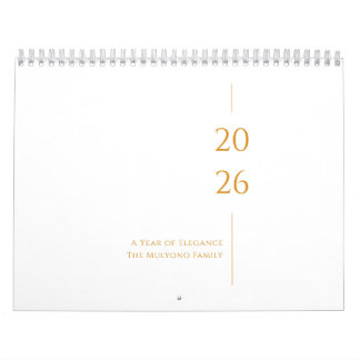 Minimalist Clean Design Calendar