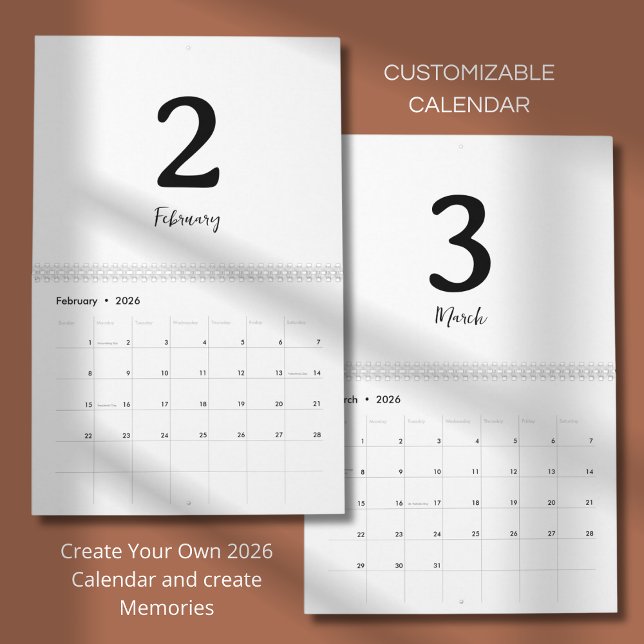 Minimalist Clean Modern Design Calendar (Creator Uploaded)