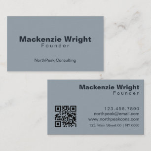 Minimalist Clean Modern Soft Grey Typography Business Card