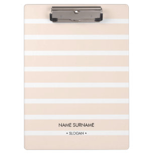 Minimalist Clean Simple Light Pink Stripe Pattern Clipboard