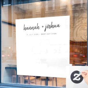 Minimalist Clean Simple Wedding Day Photo Backdrop