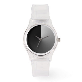 Minimalist Clear with Black and Light Grey Dial Watch