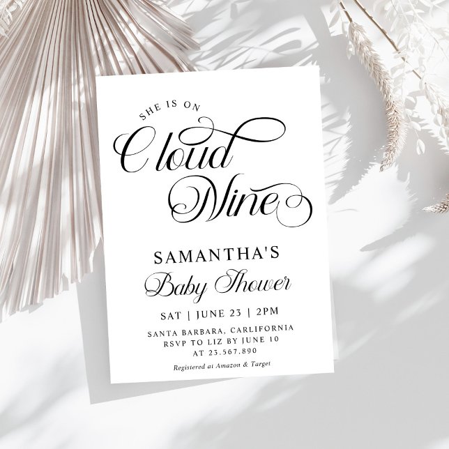 Minimalist Cloud Nine Baby Shower Invitation (Creator Uploaded)