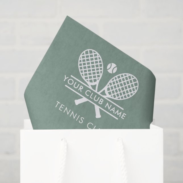Minimalist Club Name Tennis Team Custom Tissue Paper (Gift Bag)
