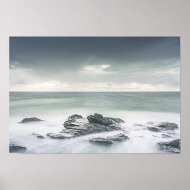 Minimalist Coastal Landscape Photo Poster (Front)
