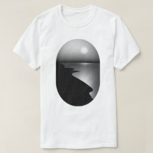 Minimalist Coastal Moon Graphic Tee