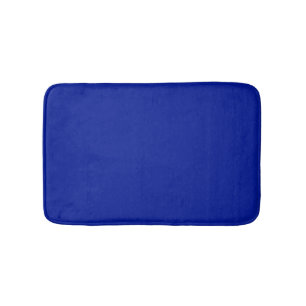 Minimalist cobalt blue solid plain elegant modern  bath mat