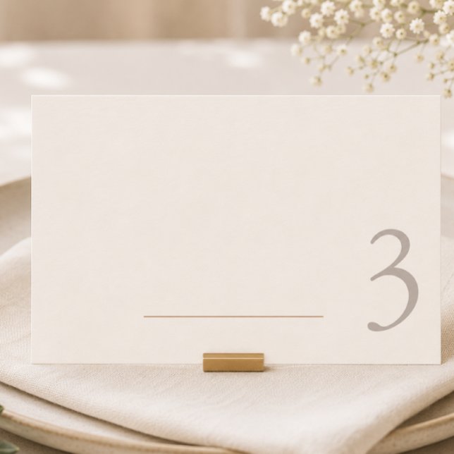 Minimalist Cocoa Brown Wedding Place Card (Minimalist Cocoa Brown Wedding Place Card)