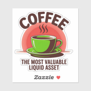 Minimalist Coffee Asset Humour Sticker