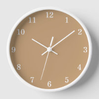Minimalist Coffee Beige Wall Clock