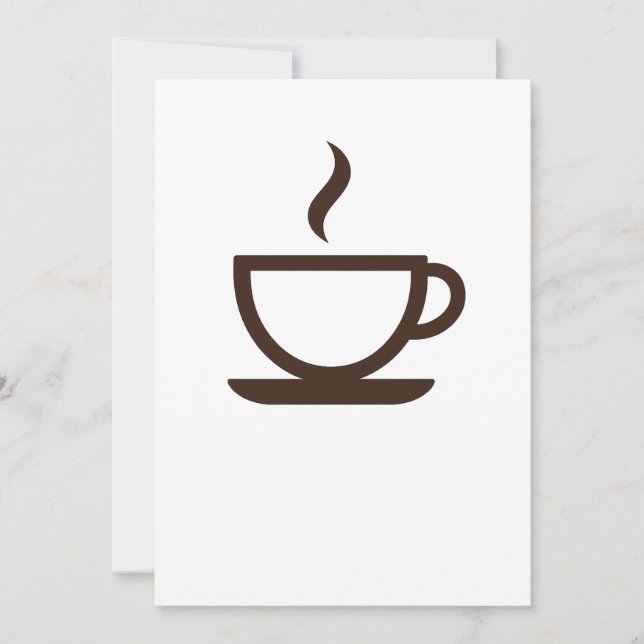 ☕ Minimalist Coffee Cup – Barista & Café Vibes Invitation (Front)