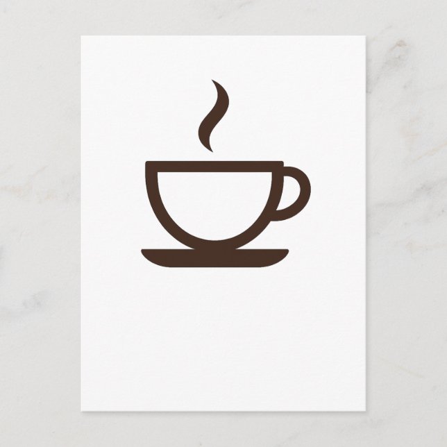 ☕ Minimalist Coffee Cup – Barista & Café Vibes Postcard (Front)