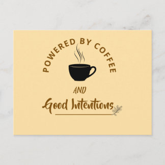 Minimalist Coffee Quote Postcard | Funny Good Inte