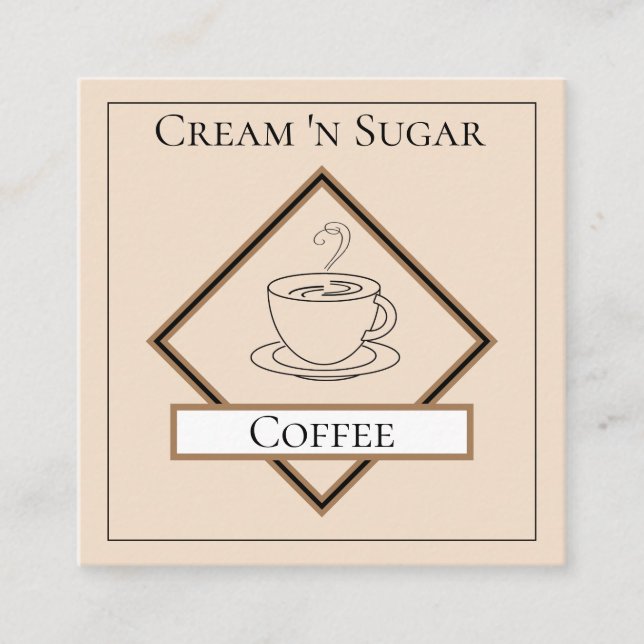 Minimalist Coffee Shop Business Card (Front)