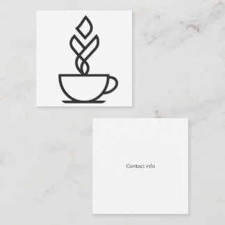 Minimalist Coffee Square Business Cards