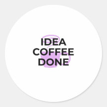 Minimalist Coffee Typography Quote Die-Cut Sticker