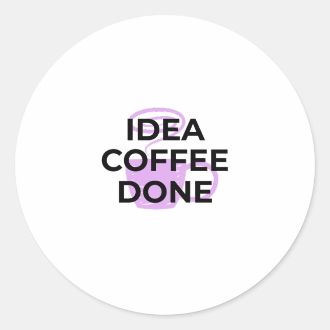 Minimalist Coffee Typography Quote Die-Cut Sticker (Front)