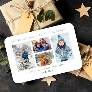 Minimalist Collage 4 Multi Photo Family Keepsake  Magnet