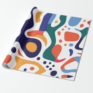 Minimalist colorful abstract wrapping paper