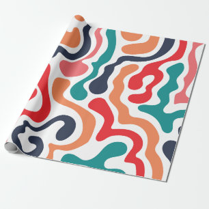 Minimalist colorful abstract wrapping paper